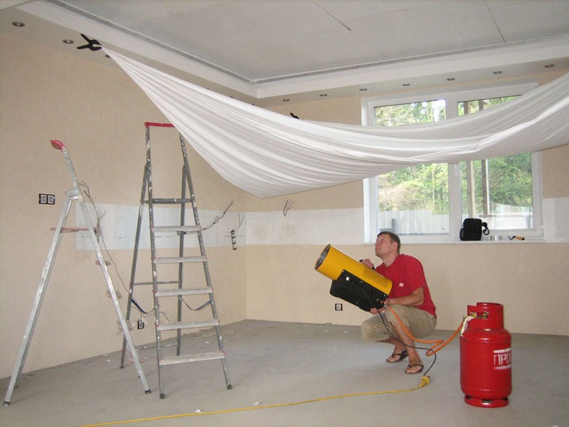 подготовка помещения натяжные потолки